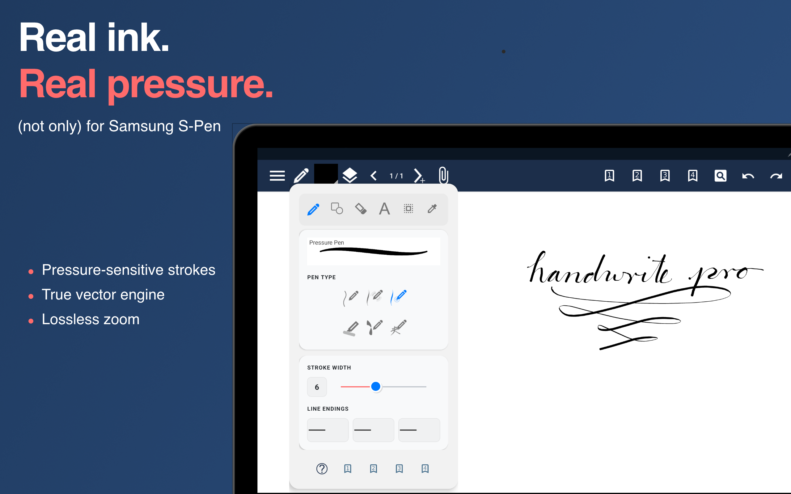 HandWrite Pro on Tablet - Desktop View