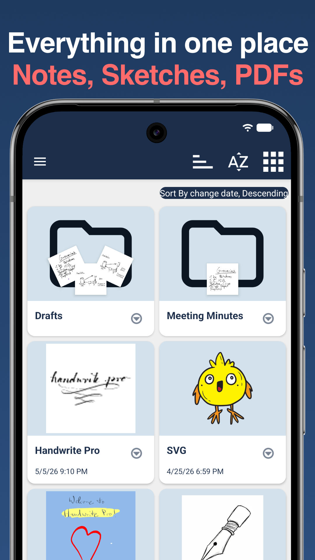 HandWrite Pro on Tablet - Mobile View