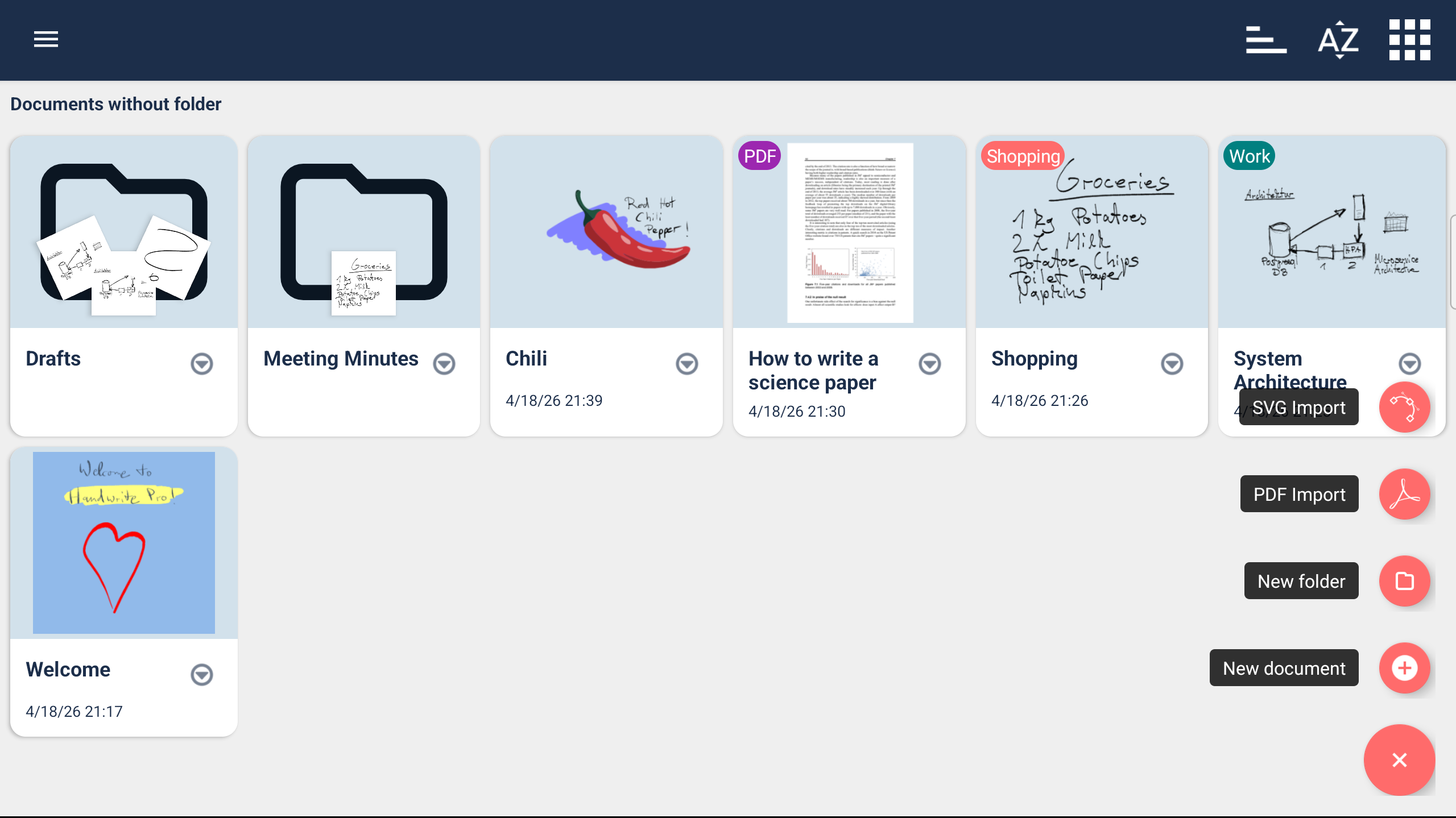 HandWrite Pro on Tablet - Desktop View